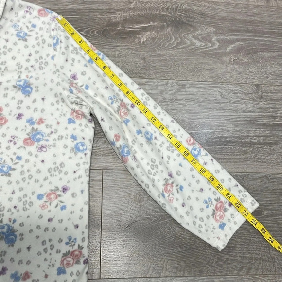 Charter Club Intimates Long Sleeve Button Down Pajama Set White Floral XL - Picture 9 of 16